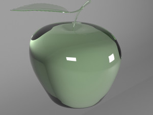 glasstable with glassapple 3D मॉडल