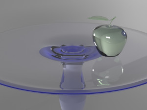 glasstable with glassapple 3D मॉडल