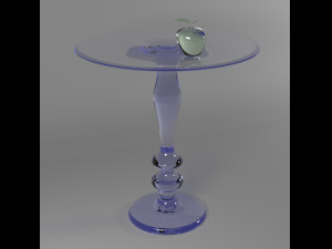 glasstable with glassapple 3D मॉडल