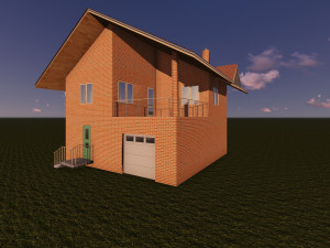 house 10x10 m 3D-Modell