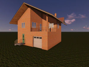 casa 10x10m Modelo 3D