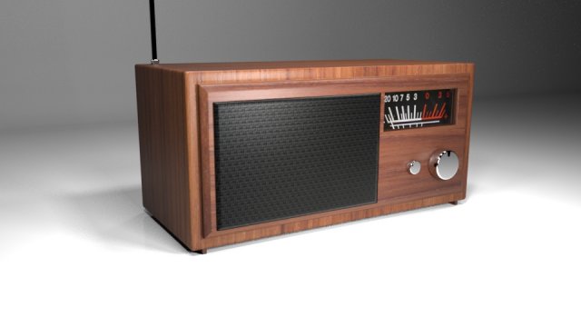 radio 3D मॉडल .c4d .max .obj .3ds .fbx .stl .blend 
