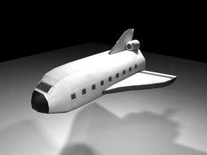 razzo spaziale low poly Modello 3D