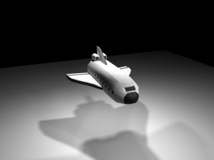 low poly space rocket Model 3D