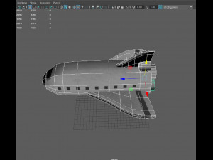 low poly space rocket Model 3D
