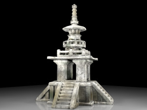 korean stone pagoda Model 3D