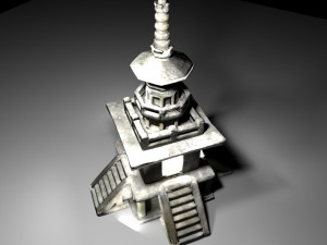 korean stone pagoda Model 3D
