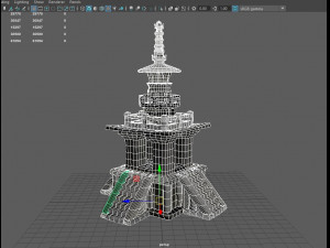 korean stone pagoda Model 3D
