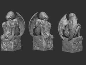 Cthulhu Totem Statue for 3D print Model Cetak 3D