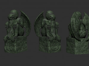 Cthulhu Totem Statue for 3D print Model Cetak 3D