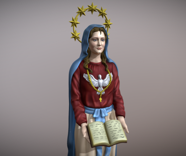 Virgin Mother guardian of the word of God 3D 프린트 모델 .c4d .max .obj .3ds .fbx .stl .blend