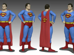 Superman George Reeves Figure 3D pintable 3D Print Model