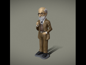 Sigmund Freud Statue 3D print model Modelo de impresión 3D