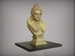 Bust of Elizabeth I of England 3Dプリントモデル