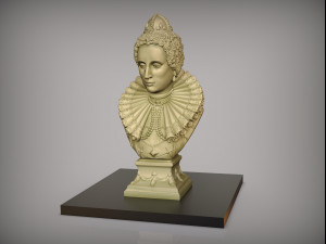 Bust of Elizabeth I of England 3Dプリントモデル