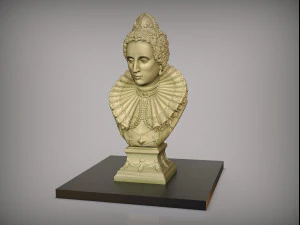 Bust of Elizabeth I of England 3D Print Model