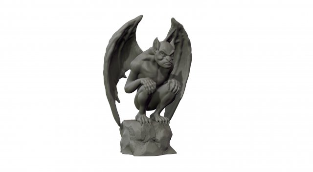 GARGOYLE DEMON 3D MODEL 3D Print Model .c4d .max .obj .3ds .fbx .stl .blend 
