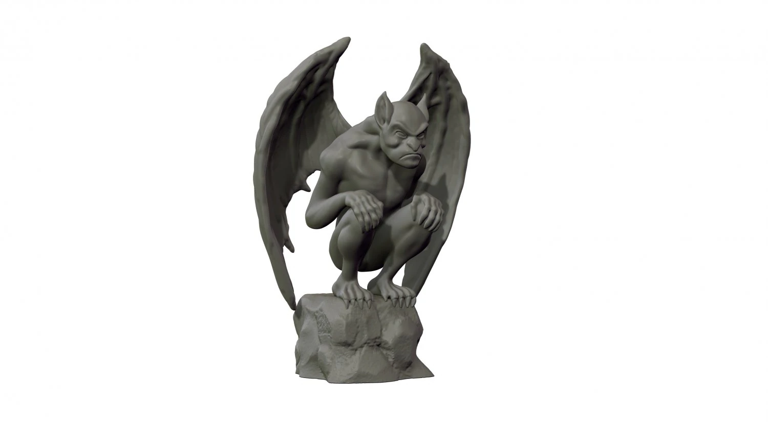 GARGOYLE DEMON 3D MODEL 3D Print Model .c4d .max .obj .3ds .fbx .stl .blend 
