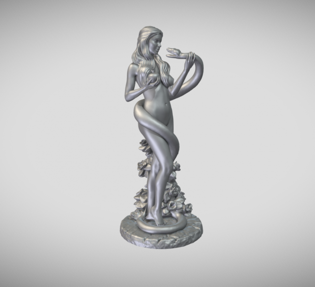 Eva statue for 3DPrint Modèles 3D en vedette .c4d .max .obj .3ds .fbx .stl .blend 