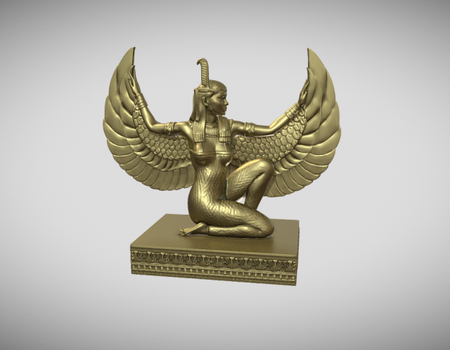 Maat Diosa Egipcia 3D 프린트 모델 .c4d .max .obj .3ds .fbx .stl .blend 