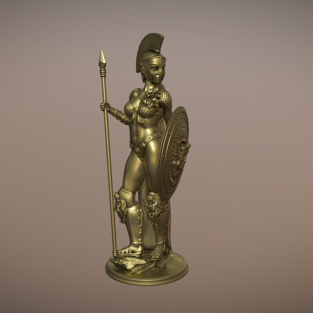Statue of the Greek goddess Athena goddess of war Model for 3D printing 3D-printmodel .c4d .max .obj .3ds .fbx .stl .blend 