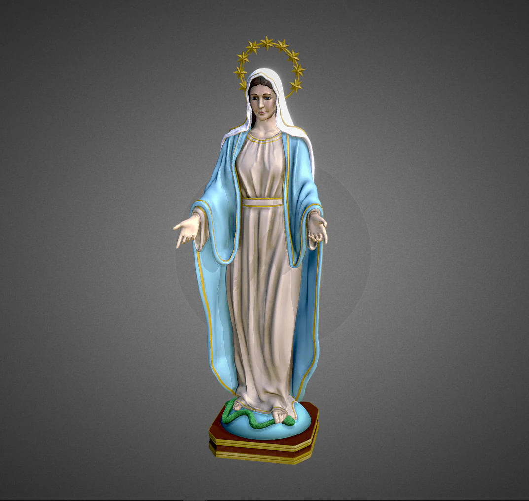 Statue Virgin Our Lady of Peace 3D Print Model .c4d .max .obj .3ds .fbx .stl .blend 