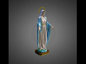 Statue Virgin Our Lady of Peace 3D Print Model