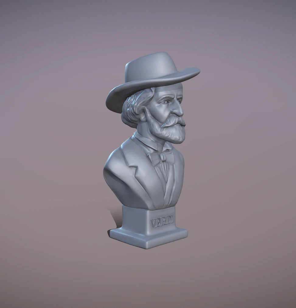 Busto de Giuseppe Verdi modelo 3D para impress&atilde;o Modelo de Impressão 3D .c4d .max .obj .3ds .fbx .stl .blend 