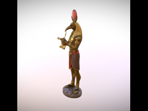Thoth Egyptian God Modèles 3D en vedette