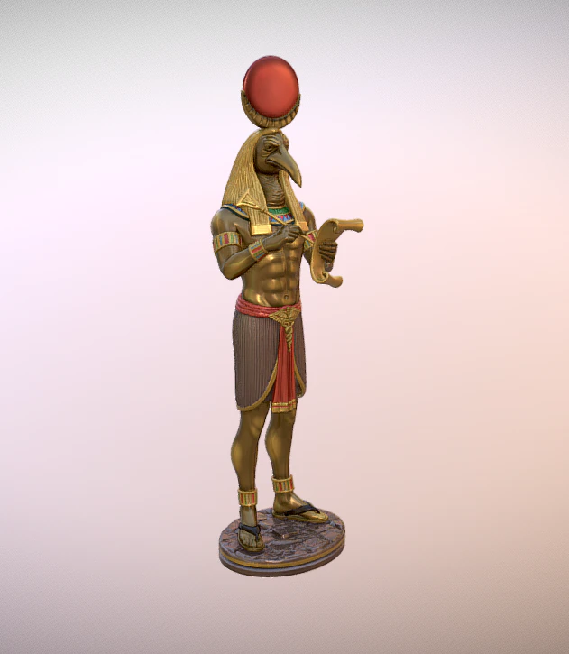 Thoth Egyptian God 3D Print Model .c4d .max .obj .3ds .fbx .stl .blend 