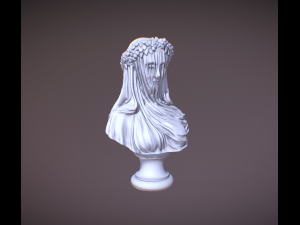 BUST LADY WITH VEIL 3D प्रिंट मॉडल