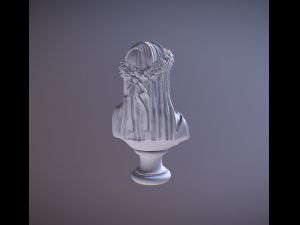 BUST LADY WITH VEIL 3D प्रिंट मॉडल
