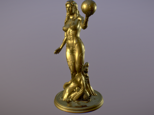 Statue goddess Gaia or Gea - Mother Earth 3D print model 3D Print Model