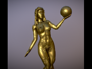 Statue goddess Gaia or Gea - Mother Earth 3D print model 3D Print Model