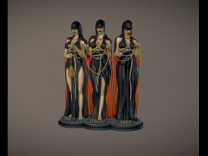 The three Norns Urd Verdandi und Skuld 3D print model 3D 프린트 모델