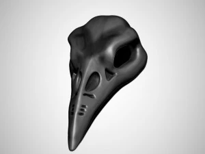 カラス スカル ペンダント - カラス スカル ペンダント - ペンダント de Craneo 3Dプリントモデル