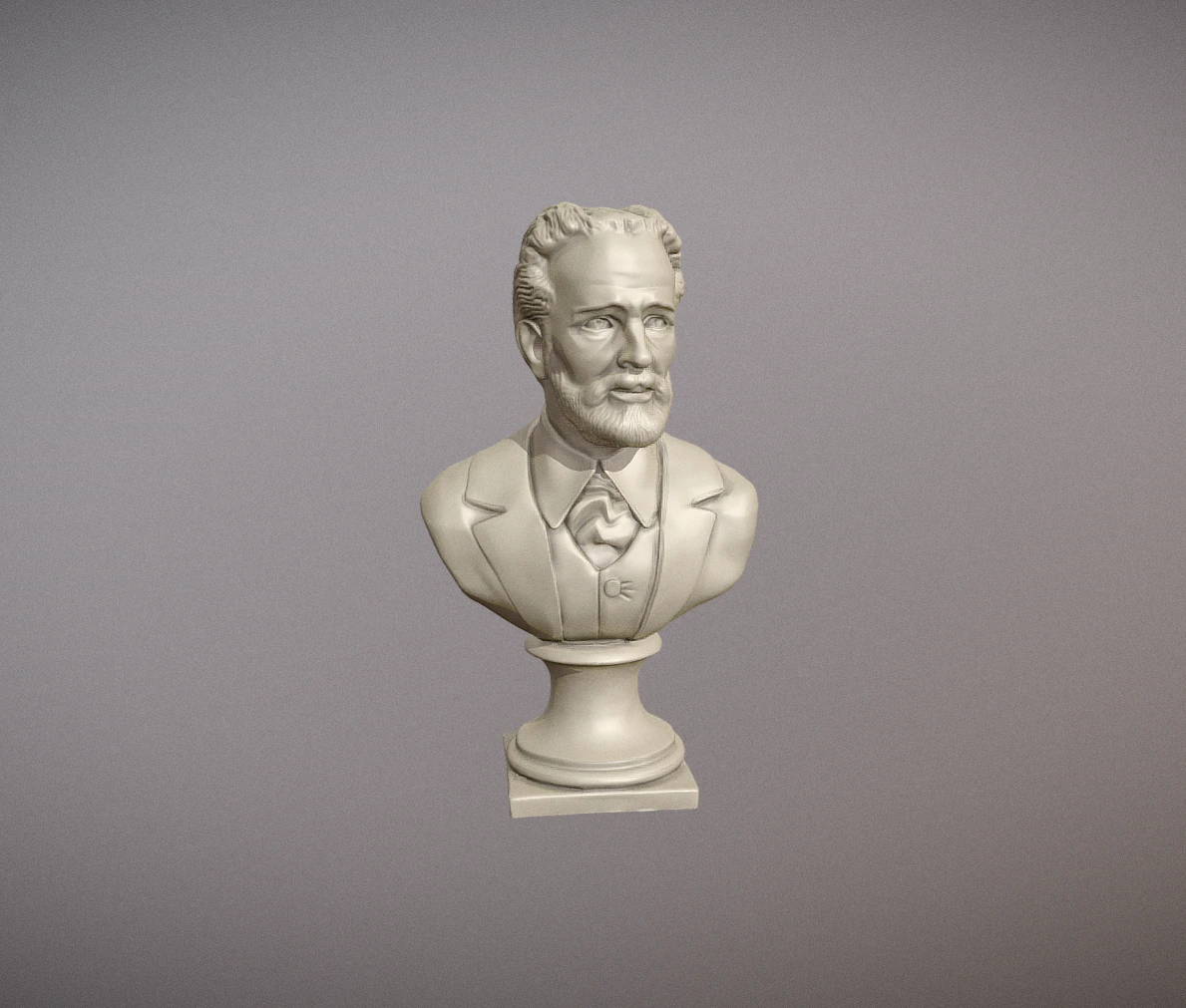 Bust of Tchaikovsky 3D Print Model .c4d .max .obj .3ds .fbx .stl .blend