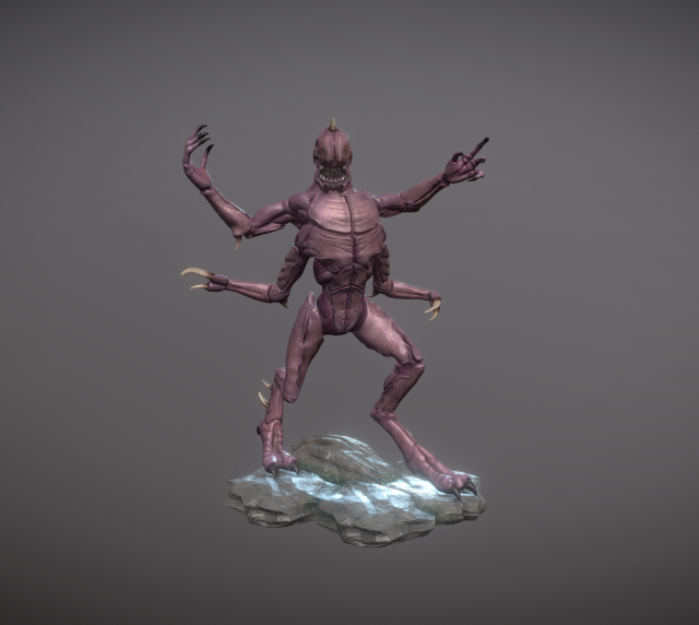 3d pintable monster model 3D प्रिंट मॉडल .c4d .max .obj .3ds .fbx .stl .blend 