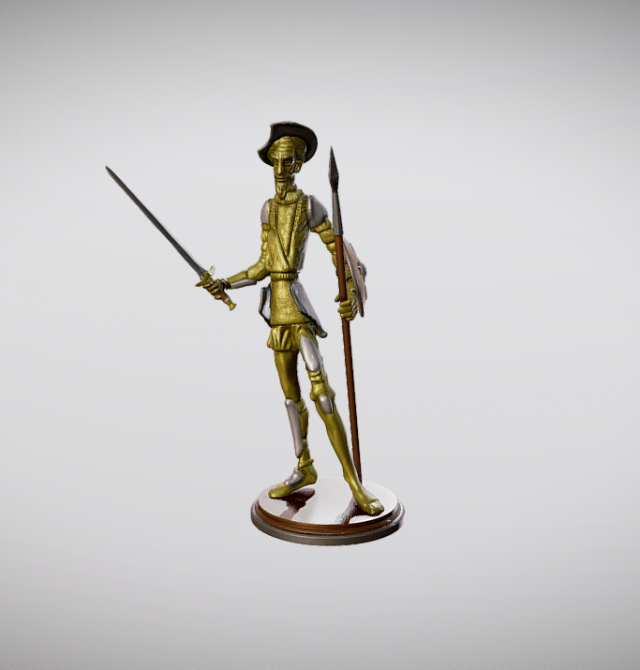 Statue of Don Quixote for 3D printing Modelo de Impressão 3D .c4d .max .obj .3ds .fbx .stl .blend 