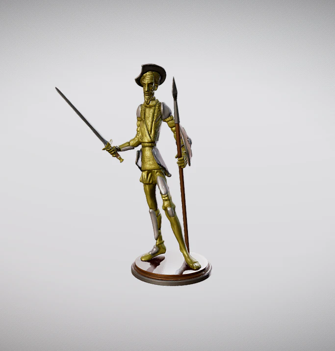 Statue of Don Quixote for 3D printing 3D Print Model .c4d .max .obj .3ds .fbx .stl .blend 