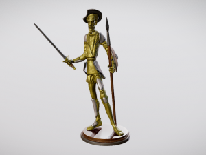 Statue of Don Quixote for 3D printing Modèles 3D en vedette