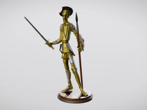 3डी प्रिंटिंग के लिए डॉन क्विक्सोट की मूर्ति 3D प्रिंट मॉडल