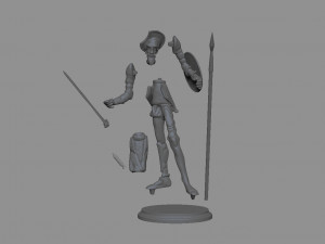 Statue of Don Quixote for 3D printing Modelo de Impressão 3D