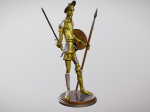 Statue of Don Quixote for 3D printing Modelo de Impressão 3D