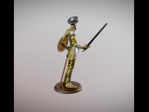 Statue of Don Quixote for 3D printing Modelo de Impressão 3D