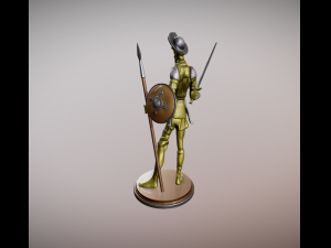 Statue of Don Quixote for 3D printing Modelo de Impressão 3D