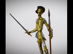 Statue of Don Quixote for 3D printing Modelo de Impressão 3D