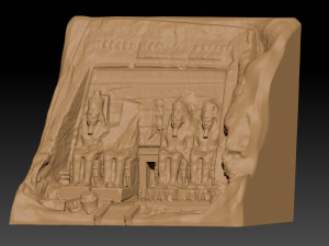 Abu Simbel Ramses II Temple 3d pintable 3D Print Model
