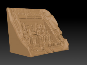 Abu Simbel Ramses II Temple 3d pintable Modèles 3D en vedette
