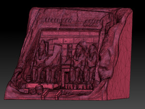 Abu Simbel Ramses II Temple 3d pintable Modèles 3D en vedette
